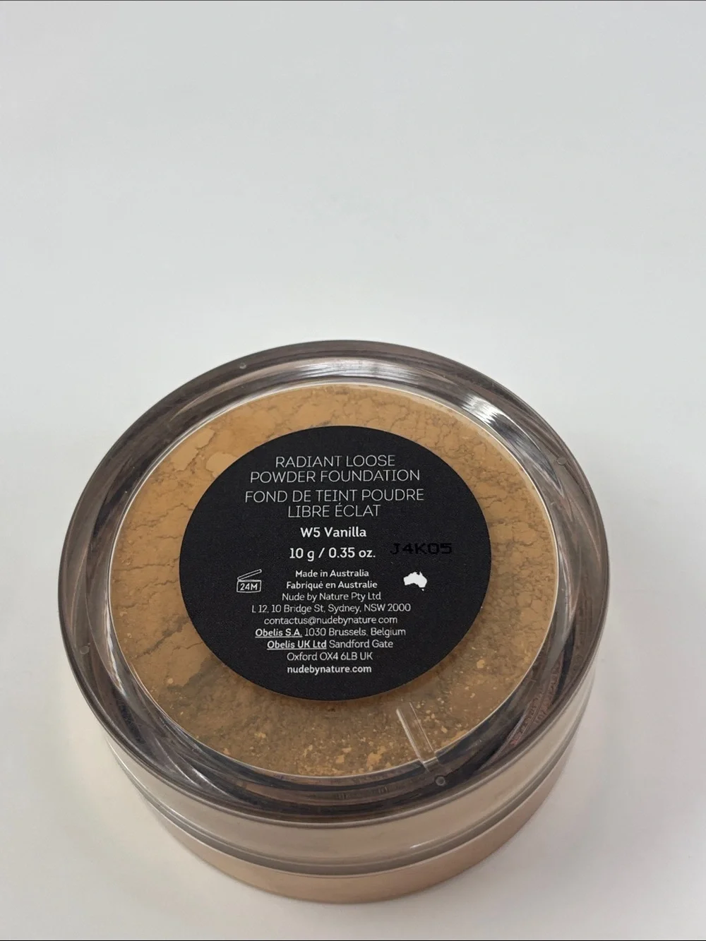 Nude by Nature radiant loose powder foundation W5 Vanilla 10gr